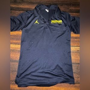 Michigan university wolverines jordan Nike basketball  polo adult small s
